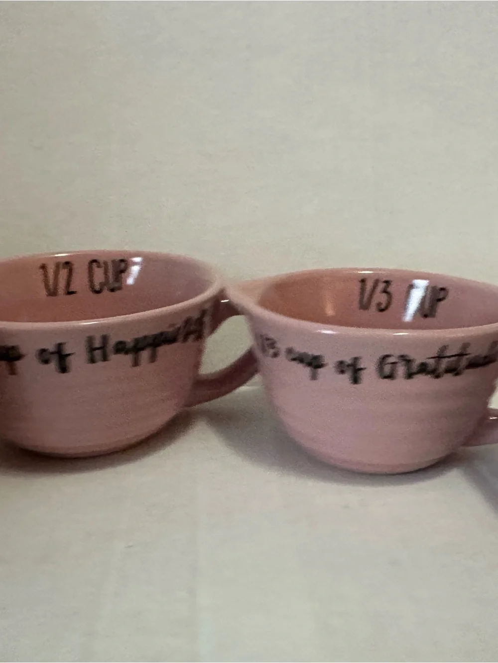 10 Strawberry Street Pink Ceramic Measuring Cups Set of 4